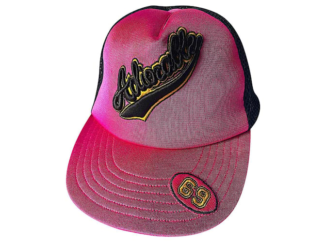 Christian Dior Vintage Galliano “ADiorable” Cap Pink Cotton Polyamide  ref.349559