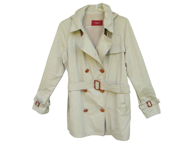 Burberry women's trench coat 40 Beige Cotton Polyester Polyamide ref ...