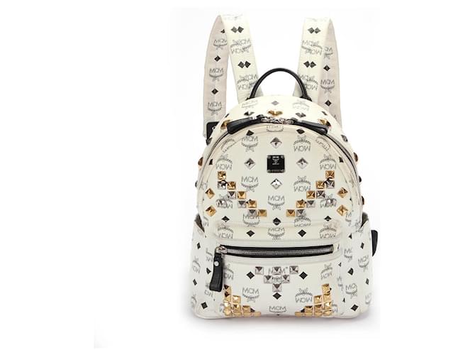 MCM Backpack White Cloth  ref.349841