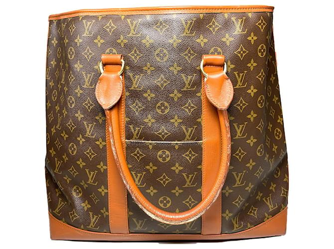 Louis Vuitton Travel bag Brown Leather  ref.349982