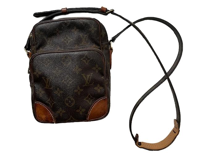 Louis Vuitton Travel bag Brown Leather Metal  ref.350000