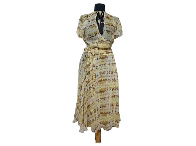 By Malene Birger Dresses Multiple colors Yellow Silk  ref.350050