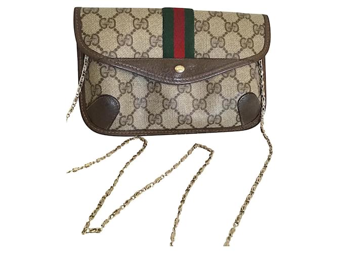 Gucci Clutch-Taschen Mehrfarben Leder Leinwand  ref.350095
