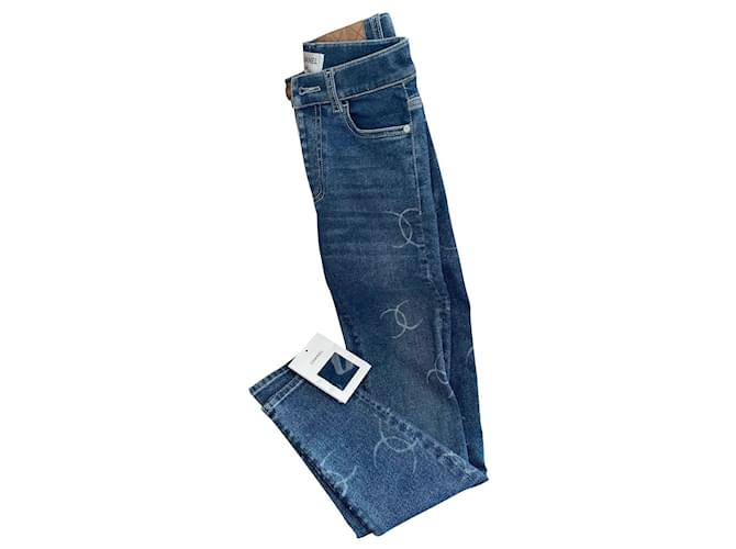 Chanel-Jeans Blau John  ref.350111