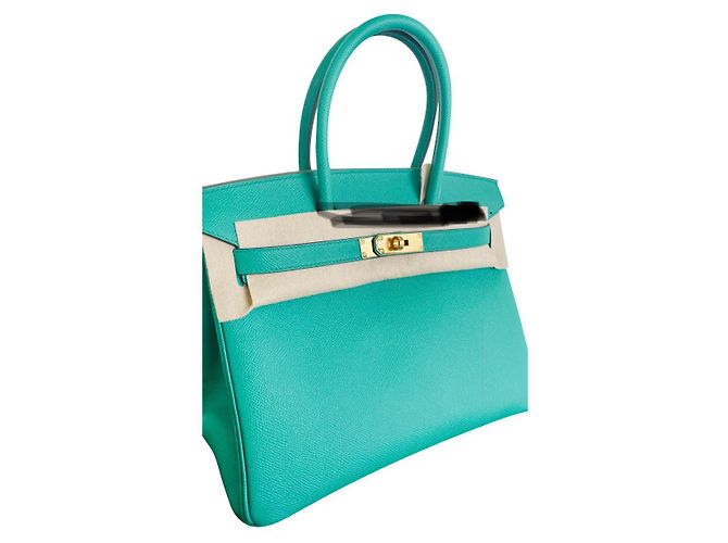 Hermès Birkin Grün Lackleder