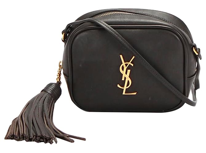 Yves Saint Laurent YSL Black Blogger Leather Crossbody Bag Pony-style  calfskin ref.350287 - Joli Closet