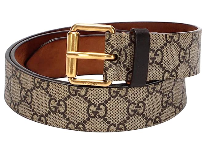 Gucci Beige/Brown GG Supreme Canvas Belt 100 CM Gucci