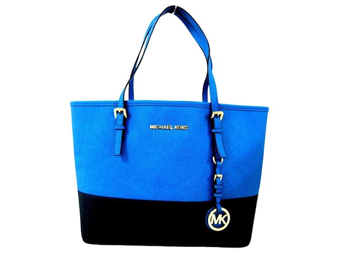 mk tote bag blue