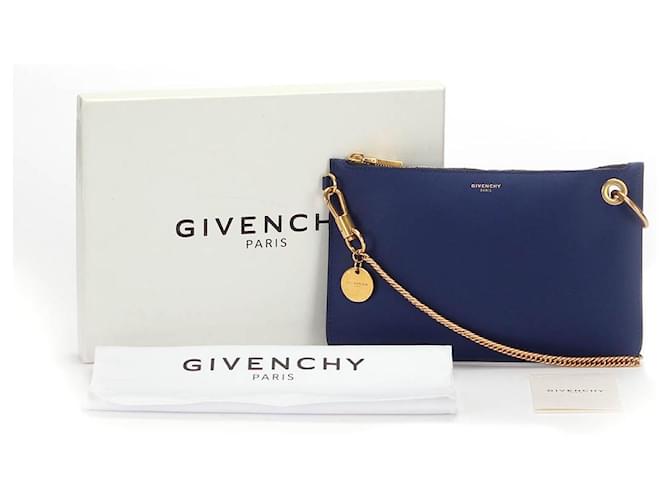 Givenchy clutch bag Blue Pony-style calfskin  ref.350498