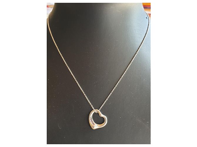 Tiffany & Co Open Heart argento e zaffiro rosa