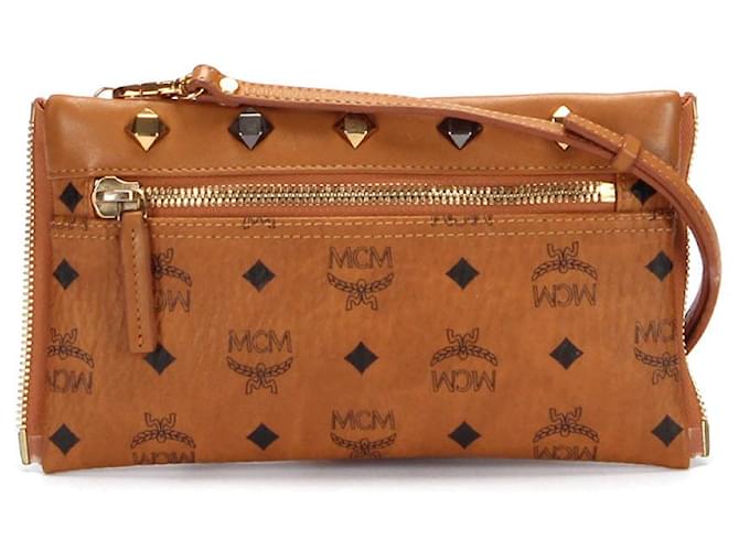 MCM Shoulder Bag Brown Cloth  ref.350688