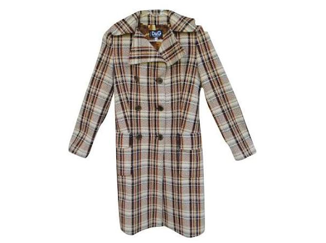 Dolce & Gabbana coat size 34 Brown Wool  ref.350745