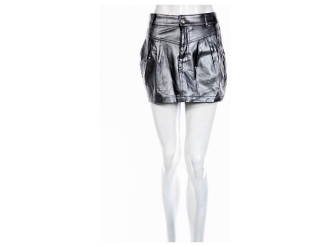 Minifalda plateada de tiro bajo de KILLAH by Miss Sixty Italy Plata