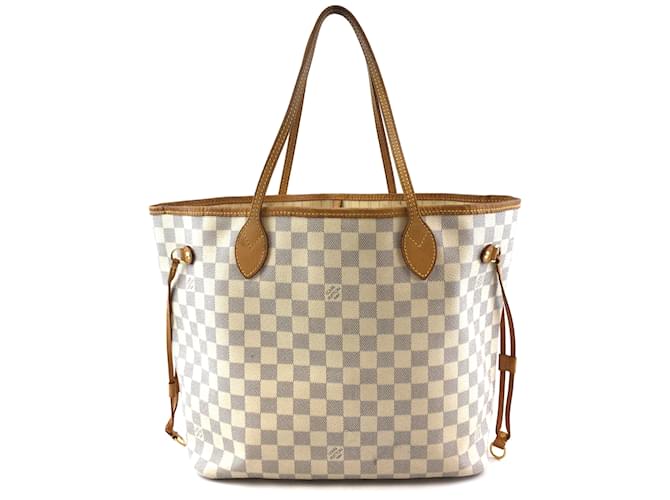 louis vuitton neverfull mm damier white