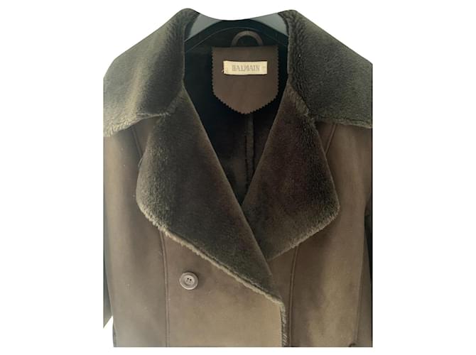 Women's Balmain brown coat Deerskin  ref.350759