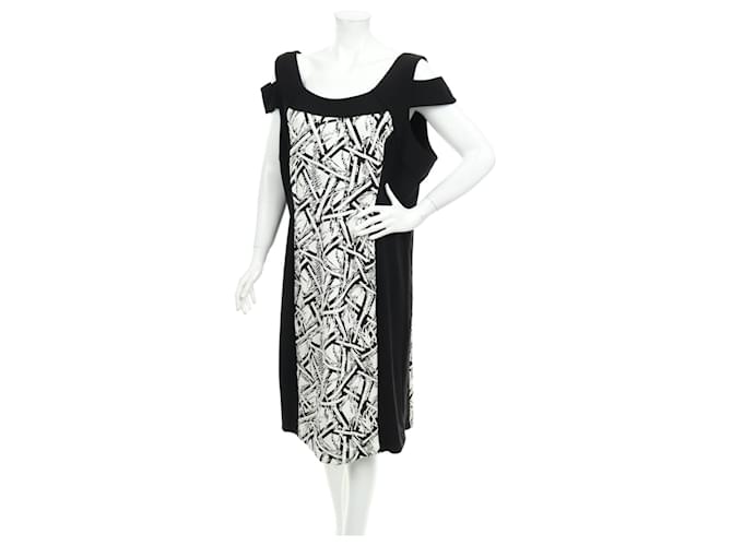 Joseph Ribkoff Dresses Black White Polyester Elastane  ref.350775
