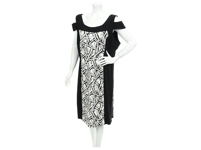 Joseph Ribkoff Kleid Schwarz Weiß