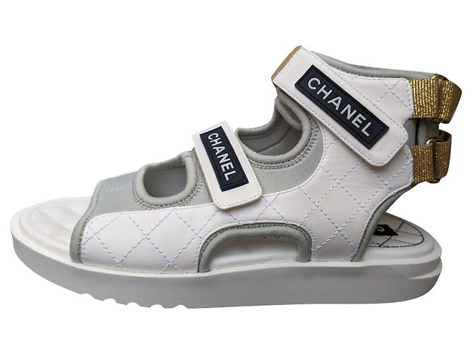 Sandali bianchi del papà di Chanel Bianco