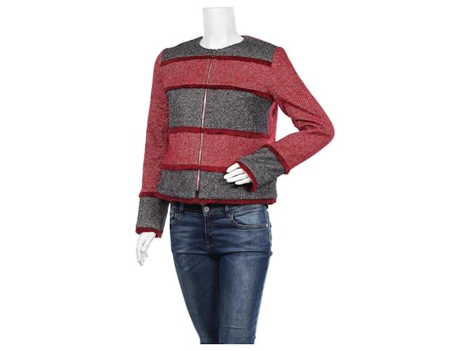 Sonia By Sonia Rykiel Jackets Red Cotton Wool Viscose Polyamide Acrylic  ref.351239