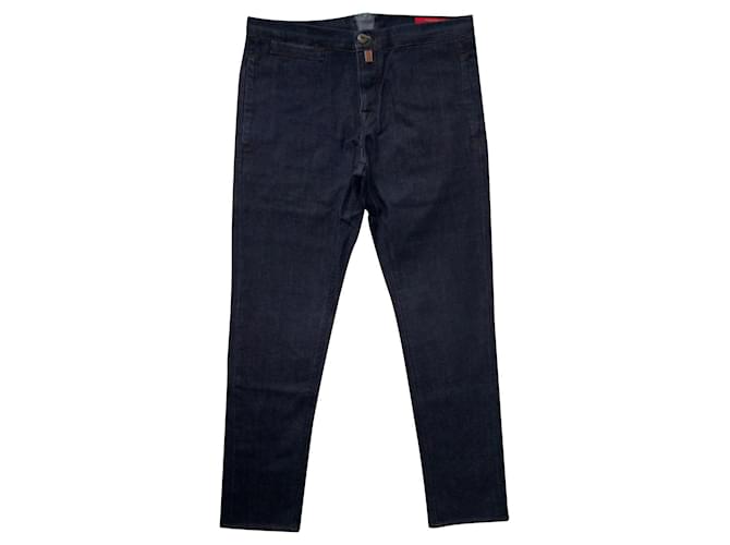 Jacob Cohen J629C Made in Italy handgefertigte maßgeschneiderte Jeans Blau Baumwolle Elasthan  ref.351268