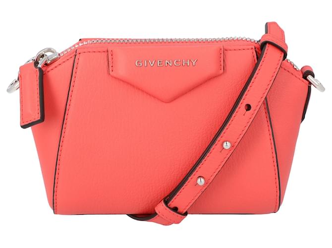 Givenchy Antigona nano Pink Peach Leather ref.351324 - Joli Closet