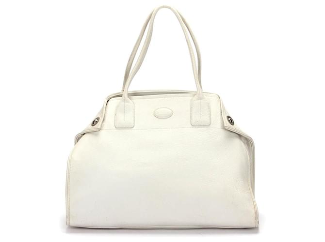 Tod's Sac cabas Tods Cuir Blanc  ref.351389