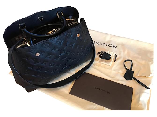 Louis Vuitton Montaigne MM Monogram Black Leather  ref.351428
