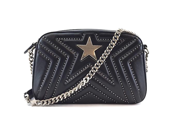 Stella Mc Cartney Stella McCartney Star Cross Body Bag Piel de negra Negro Cuero ref.351681 - Joli Closet
