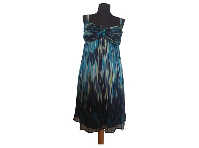 Autre Marque Vestido de seda Ana Alcazar Multicolor