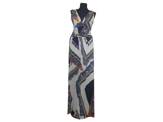 Abito lungo Etro multicolore in viscosa