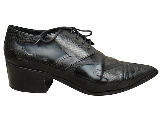 Derbys Tara Jarmon p 38 Schwarz Leder  ref.351730