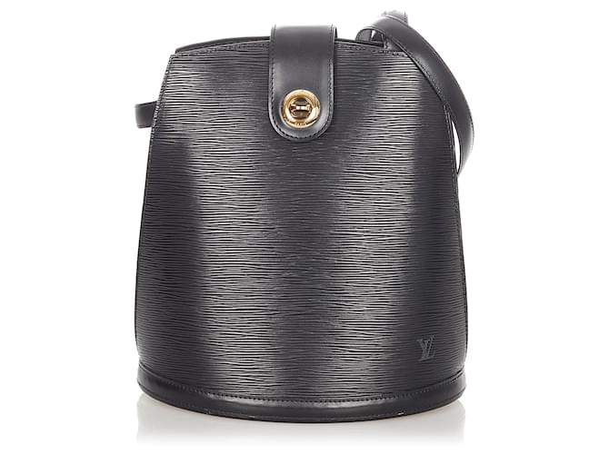 Louis Vuitton Black Epi Leather Cluny Bucket Shoulder Bag Louis Vuitton