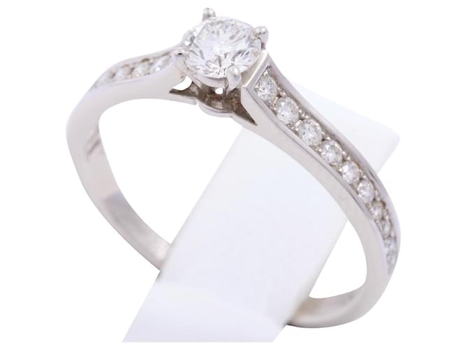 Cartier Solitaire 1895 Solitaire Diamond Ring 0.33ct Size 56 Silvery White gold  ref.351993