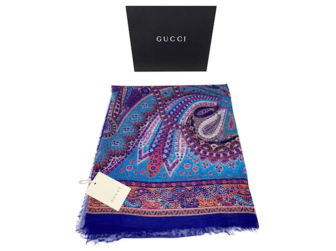 foulard Gucci Soie Coton Multicolore  ref.352143