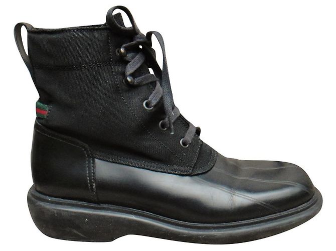 Botines Gucci de cuero negro talla 38