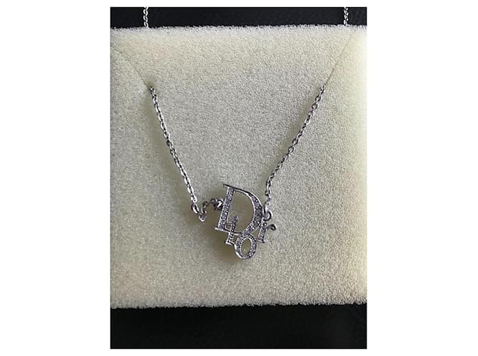 Dior Halsketten Silber Metall  ref.352157
