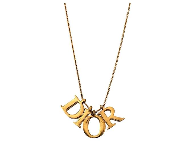 Dior Halsketten Gold hardware Metall  ref.352160