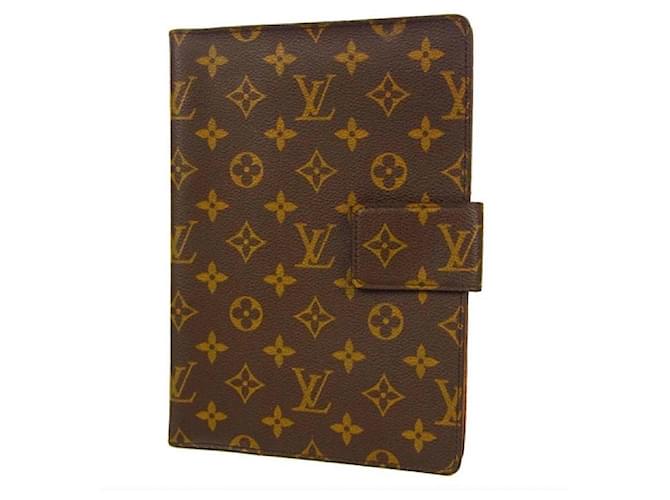 Louis Vuitton Vintage Monogram Large Notebook Cover/Agenda Brown