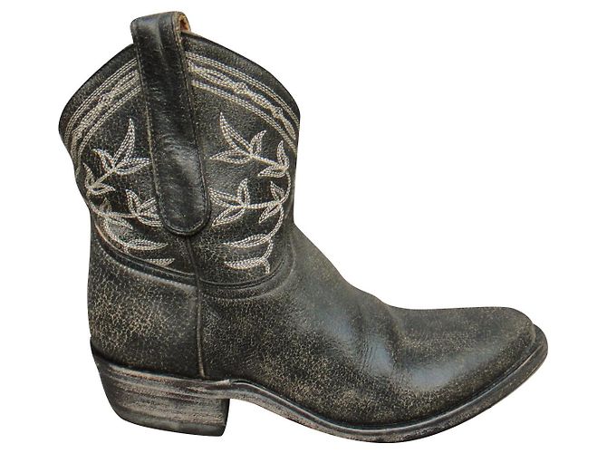 Mexicana Leder Stiefeletten Grau 36
