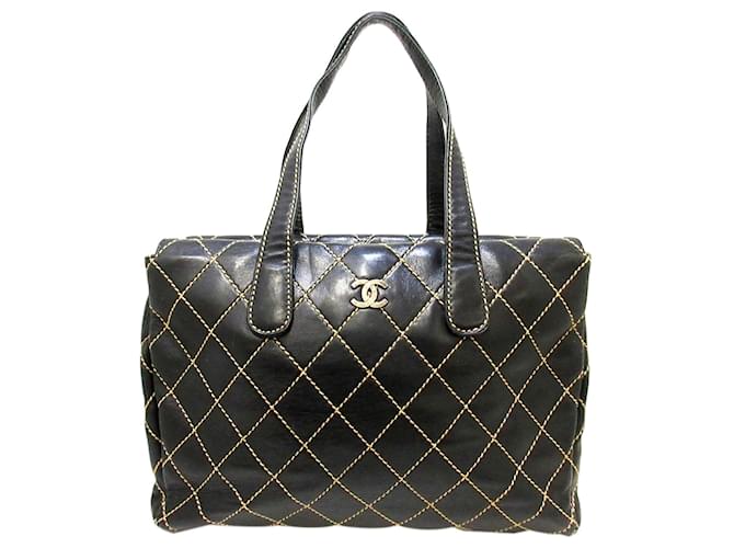 Chanel Black Wild Stitch Leather Tote Bag Pony-style calfskin ref.352568 -  Joli Closet