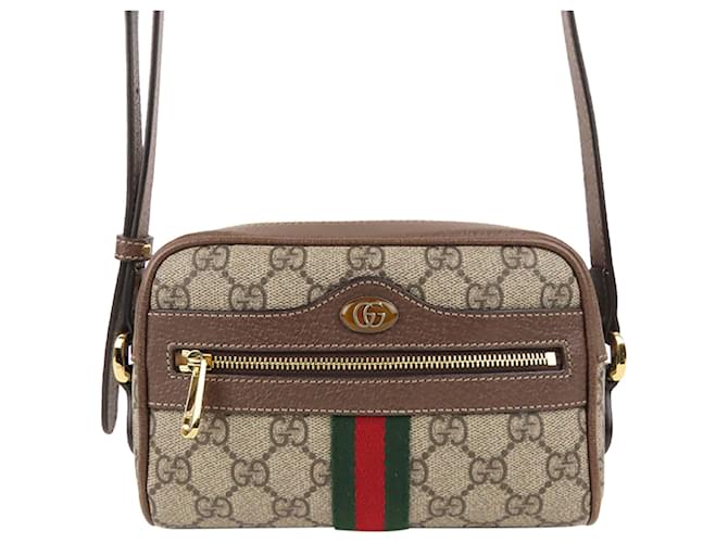 Gucci Ophidia Small Gg Supreme Crossbody Bag In Brown Multi