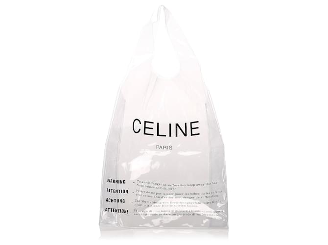 Céline Celine Red 2018 PVC Shopping Bag with Solo Pouch Leather