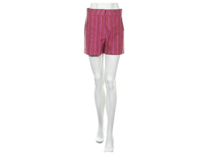 Pantaloncini a Righe Vanessa Bruno in Cotone e Lino Multicolore