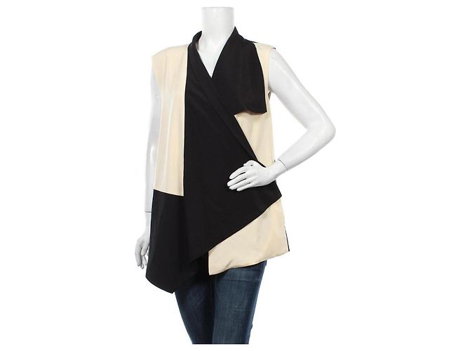 Chaqueta Escada Negra y Beige de Poliéster Talla M Negro