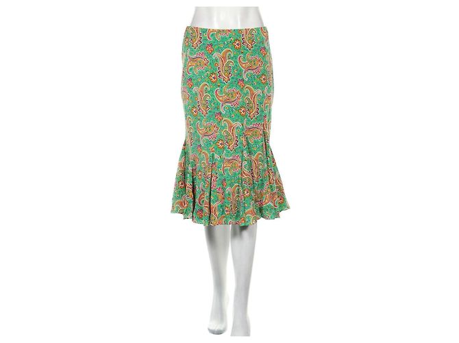 Falda de seda Ralph Lauren Multicolor
