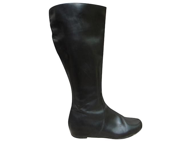 Max Mara boots with integrated heels 39 Black Leather  ref.353067