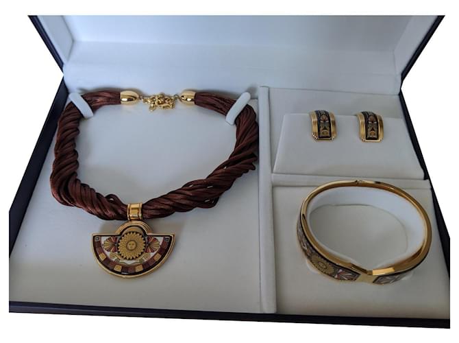 Frey Wille Greco Roman Sun Necklace bracelet earrings set Multiple colors Metal  ref.353074