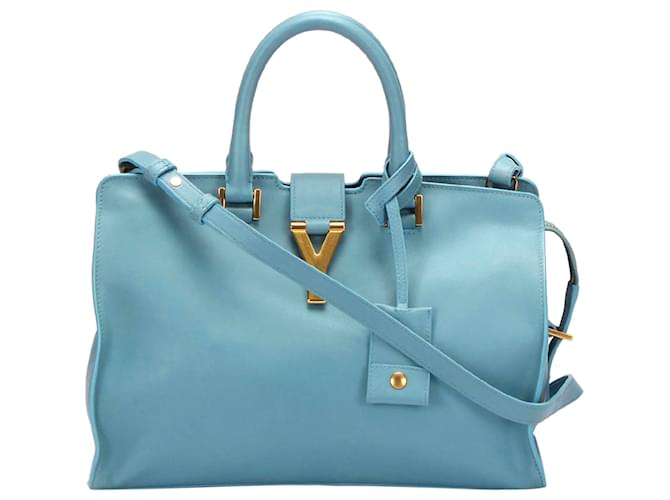 Saint Laurent Y Cabas Bag in Blue