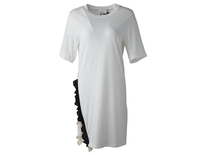 3.1 Phillip Lim Vestido estilo camiseta de algodón extragrande Blanco  ref.353242