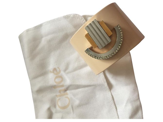 Bracciale rigido Chloé color crema plastica Crudo